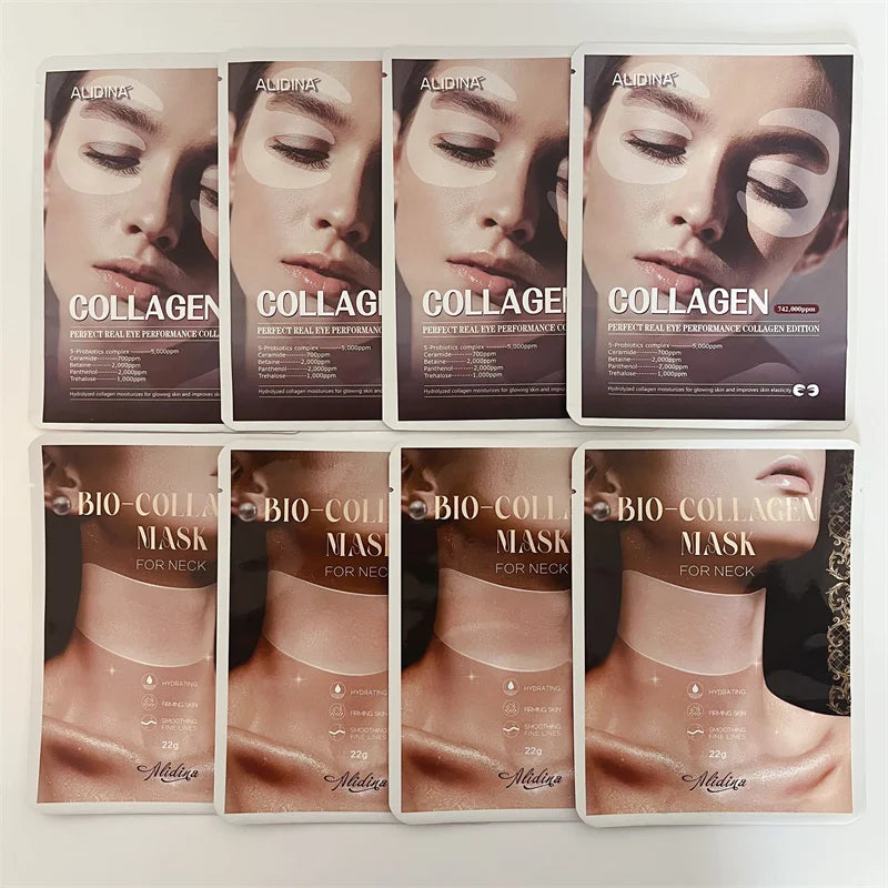 ZS Hot Selling Bio Collagen Eye Neck Lifting Mask Fade Dark Circle & Firming Neckline Anti-Wrinkle Hydrolyzed Collagen Film