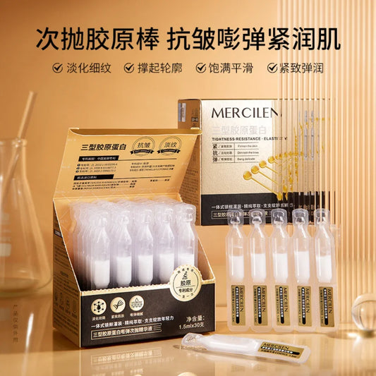 Type III Collagen Serum Moisturizing Firming Anti-Wrinkle Fade Fine Lines Tightness Essence Anti-aging Smoothing Face Skin Care
